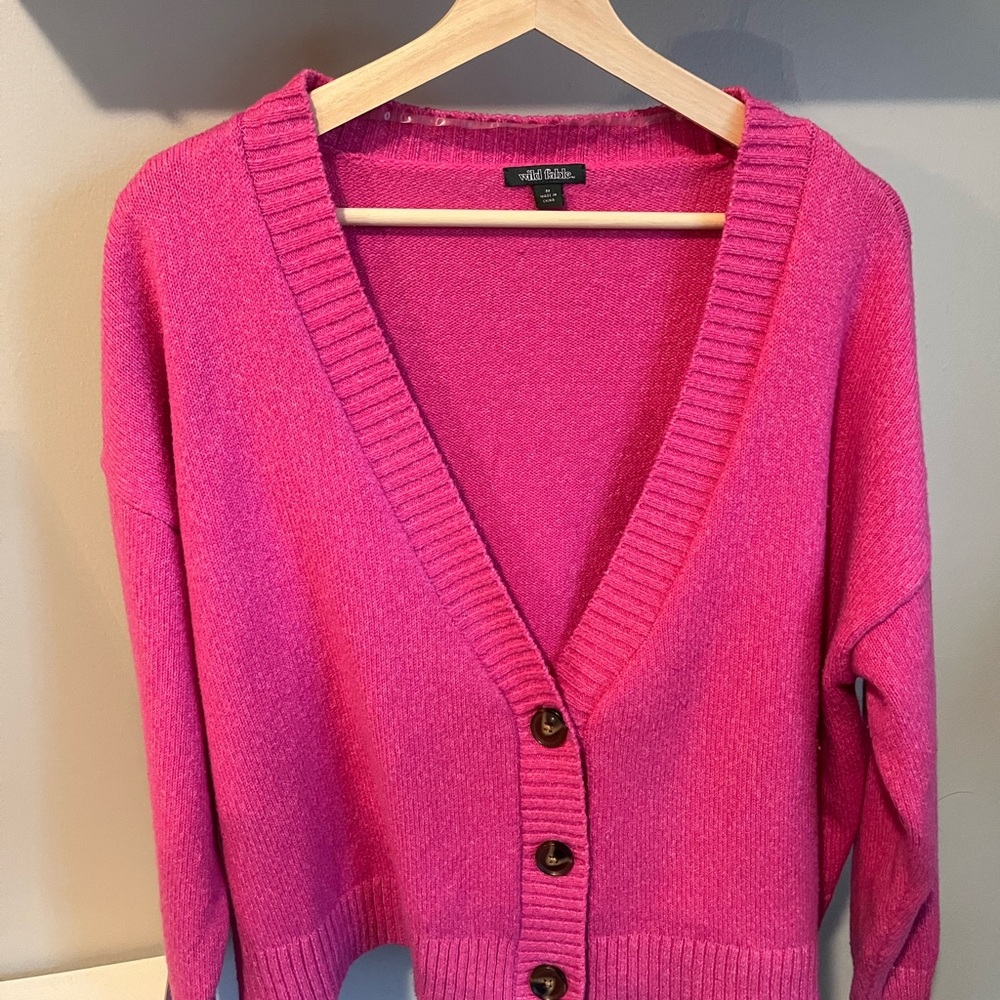 Wild Fable Women's Pink Cardigan Sweater